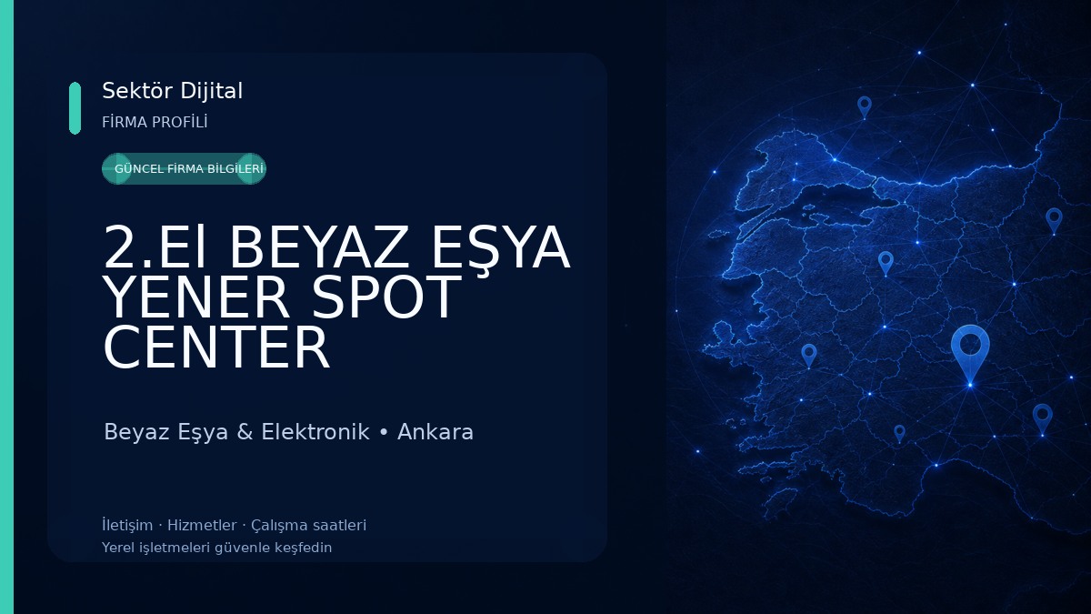 2.El BEYAZ EŞYA YENER SPOT CENTER Beyaz Eşya & Elektronik