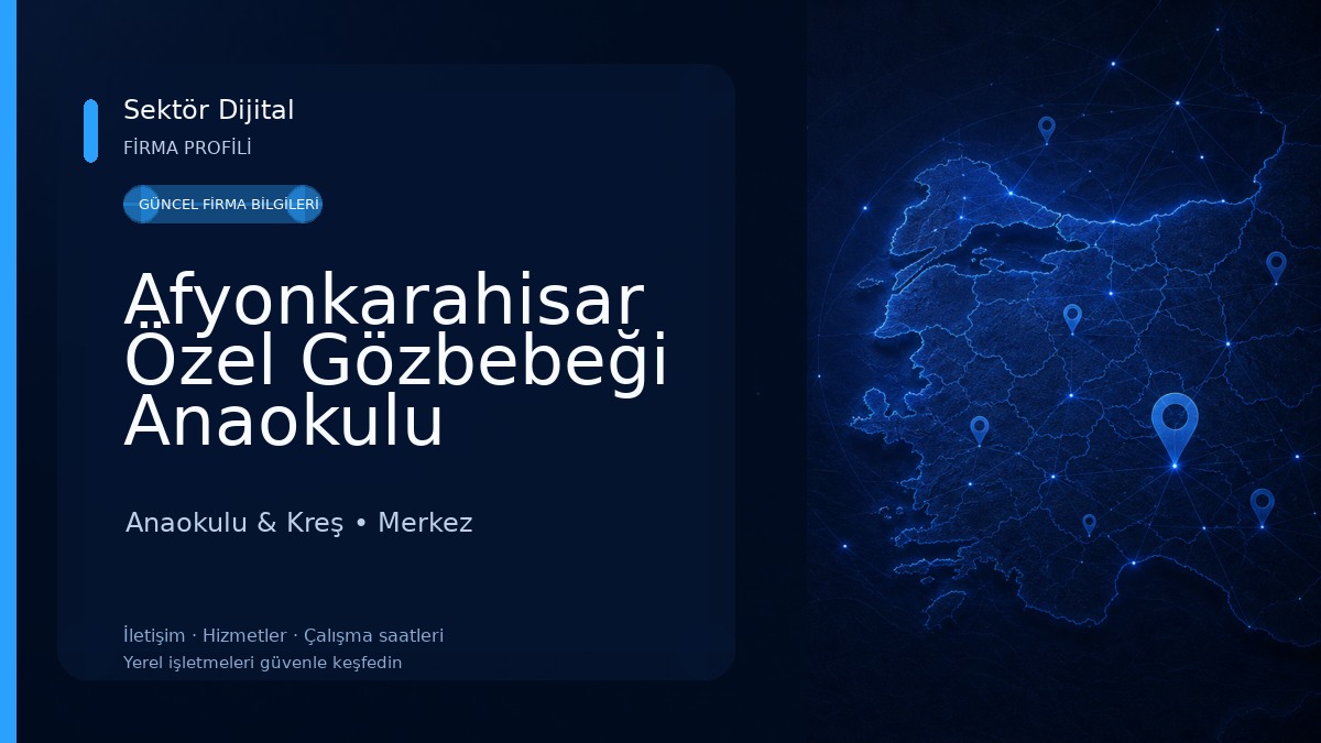 Afyonkarahisar Özel Gözbebeği Anaokulu Geleceğin büyükleri için sizinleyiz Anaokulu & Kreş