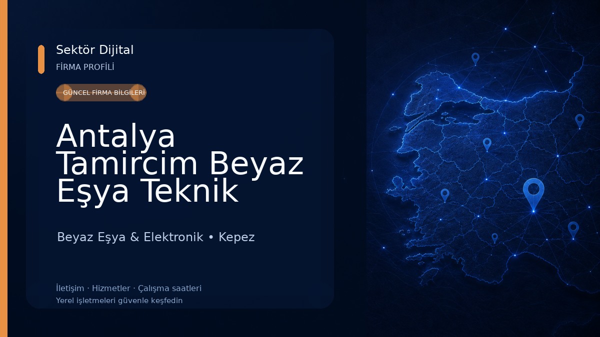 Antalya Tamircim Beyaz Eşya Teknik Servis Beyaz Eşya & Elektronik