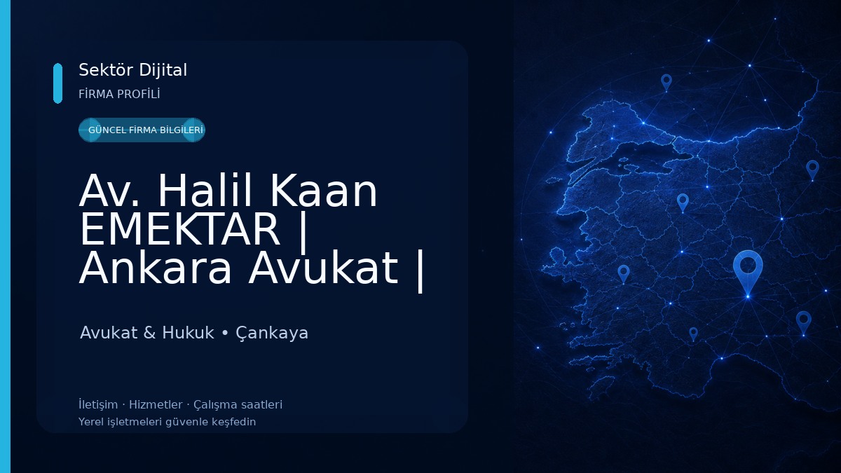 Av. Halil Kaan EMEKTAR | Ankara Avukat | Ankara İş Hukuku Avukatı | Ankara Kira Avukatı | Ankara Araç Değer Kaybı Avukatı Avukat & Hukuk
