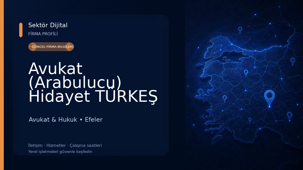Avukat (Arabulucu) Hidayet TÜRKEŞ Avukat & Hukuk