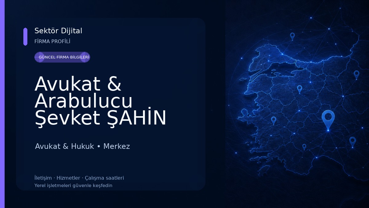 Avukat & Arabulucu Şevket ŞAHİN Avukat & Hukuk