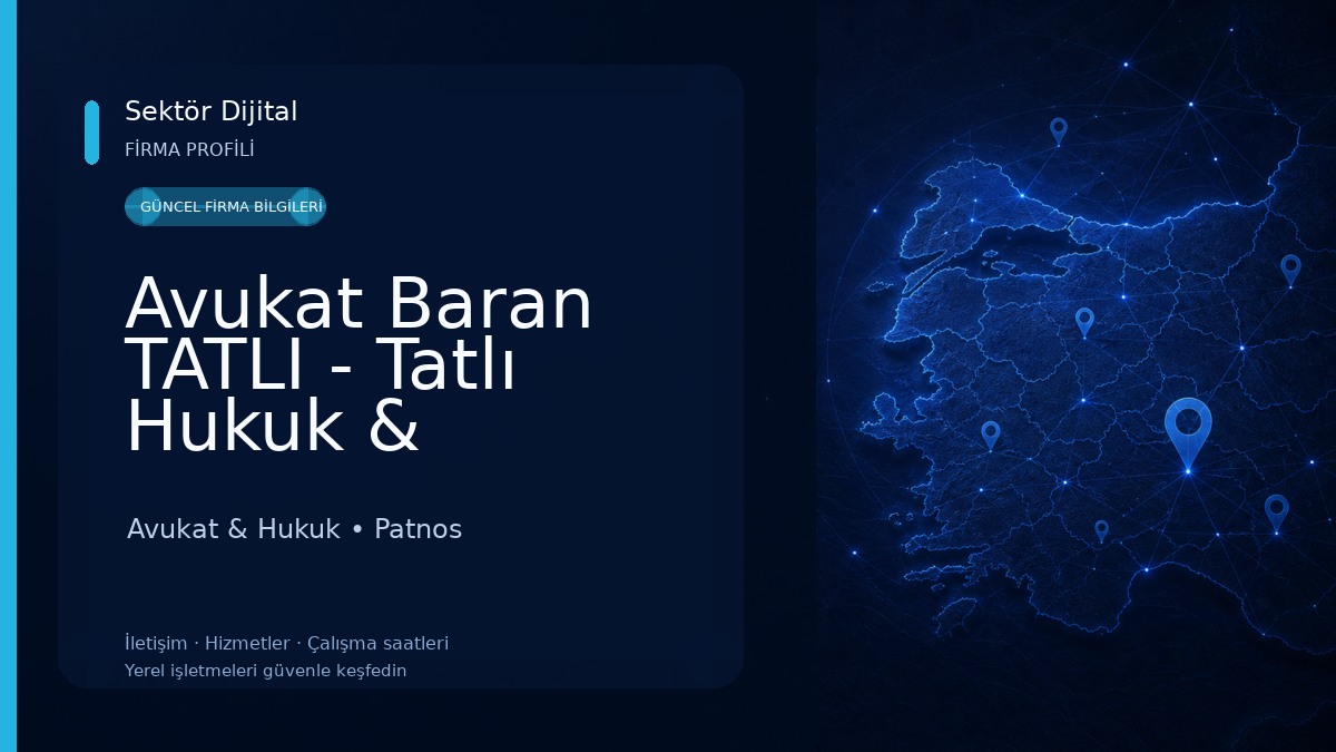 Avukat Baran TATLI - Tatlı Hukuk & Danışmanlık Bürosu Avukat & Hukuk