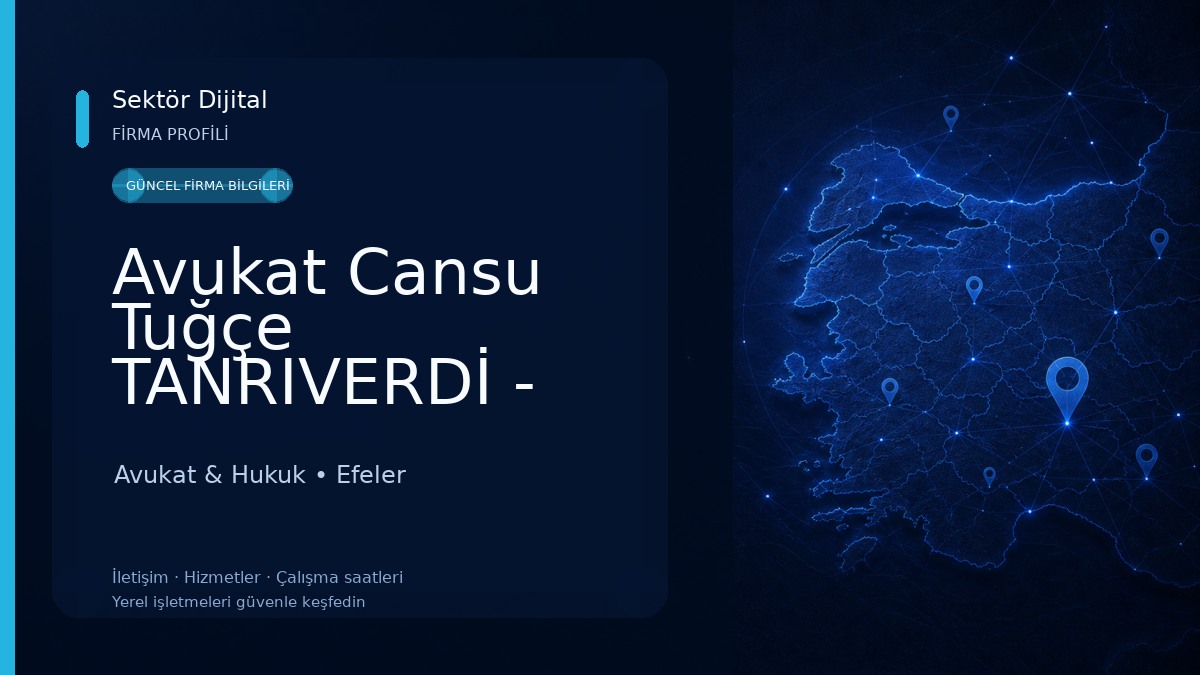 Avukat Cansu Tuğçe TANRIVERDİ - Aydın Boşanma Avukatı-Ceza Avukatı-İş Avukatı-İcra Avukat-Miras Avukatı-Tazminat Aydın Avukat & Hukuk