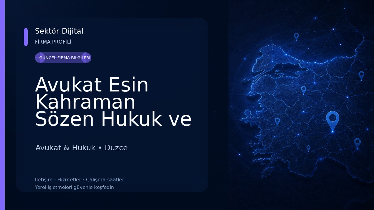 Avukat Esin Kahraman Sözen Hukuk ve Danışmanlık Bürosu 