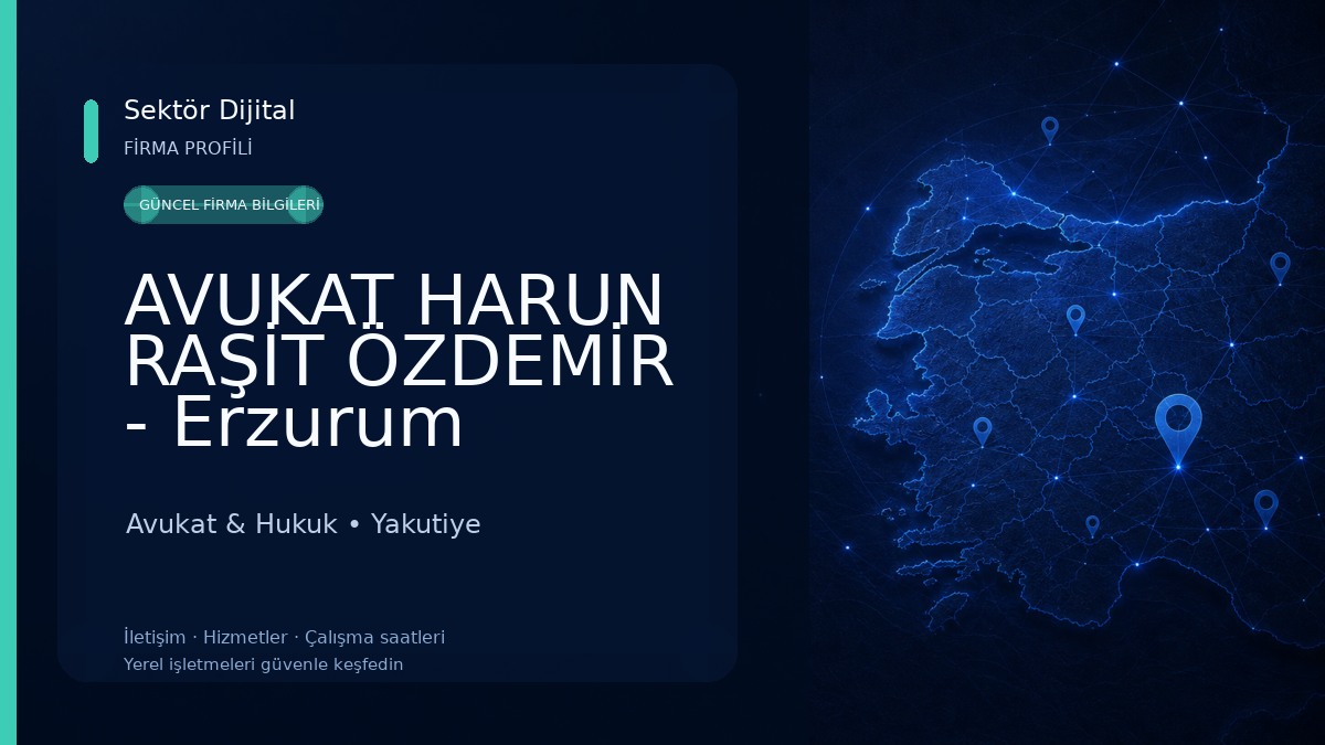 AVUKAT HARUN RAŞİT ÖZDEMİR - Erzurum Avukat Avukat & Hukuk