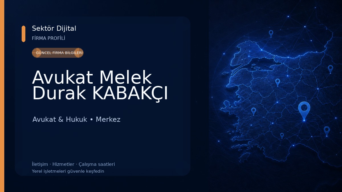 Avukat Melek Durak KABAKÇI Avukat & Hukuk
