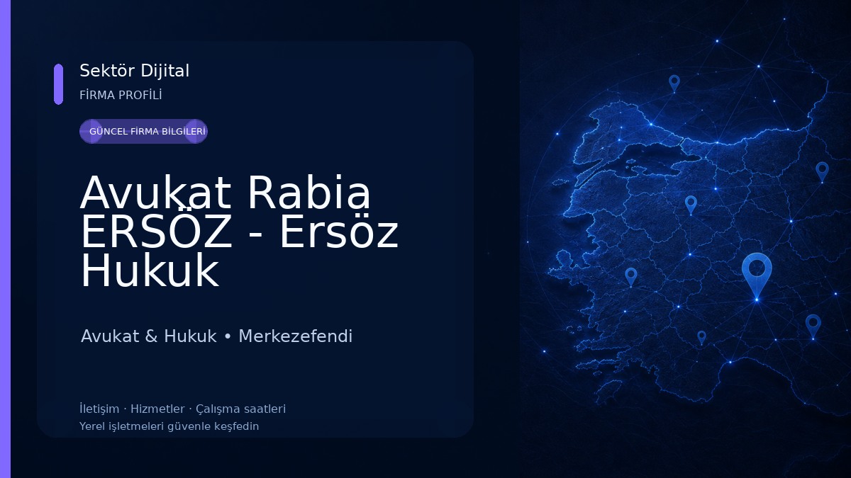 Avukat Rabia ERSÖZ - Ersöz Hukuk Bürosu-Denizli Avukat Avukat & Hukuk