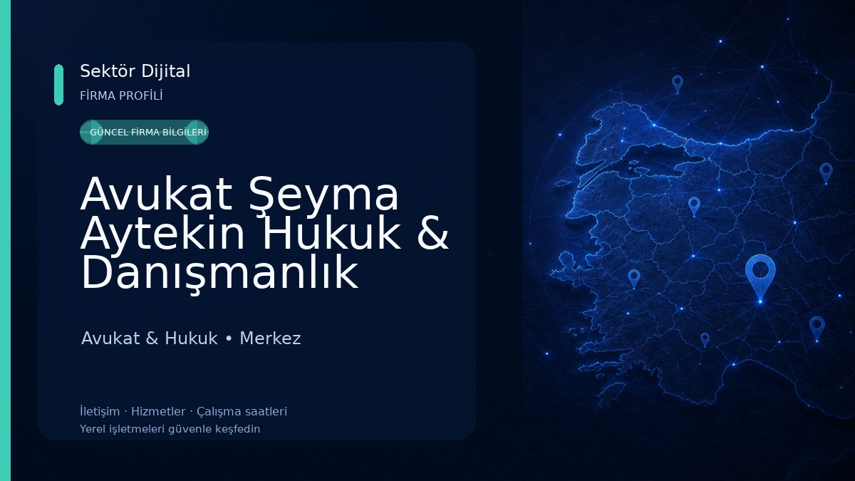 Avukat Şeyma Aytekin Hukuk & Danışmanlık Avukat & Hukuk