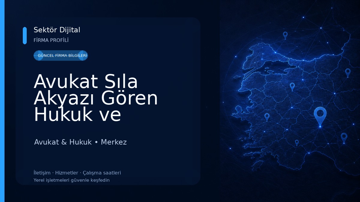 Avukat Sıla Akyazı Gören Hukuk ve Danışmanlık Avukat & Hukuk