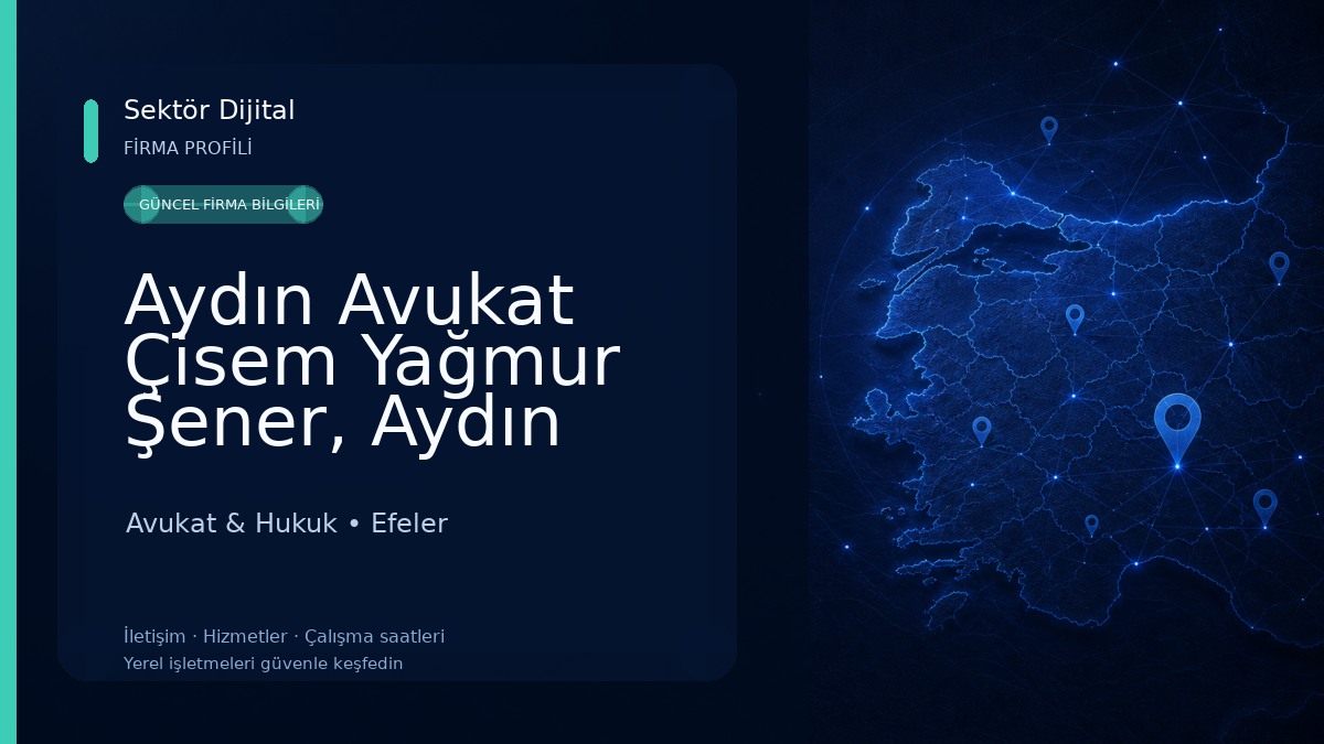 Aydın Avukat Çisem Yağmur Şener, Aydın Boşanma Avukatı, Aydın Ceza Avukatı, Aydın Avukatlık Ofisi Avukat & Hukuk