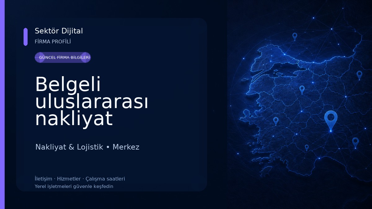 Belgeli uluslararası nakliyat 