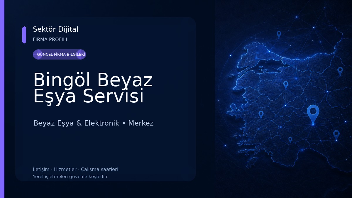 Bingöl Beyaz Eşya Servisi Beyaz Eşya & Elektronik