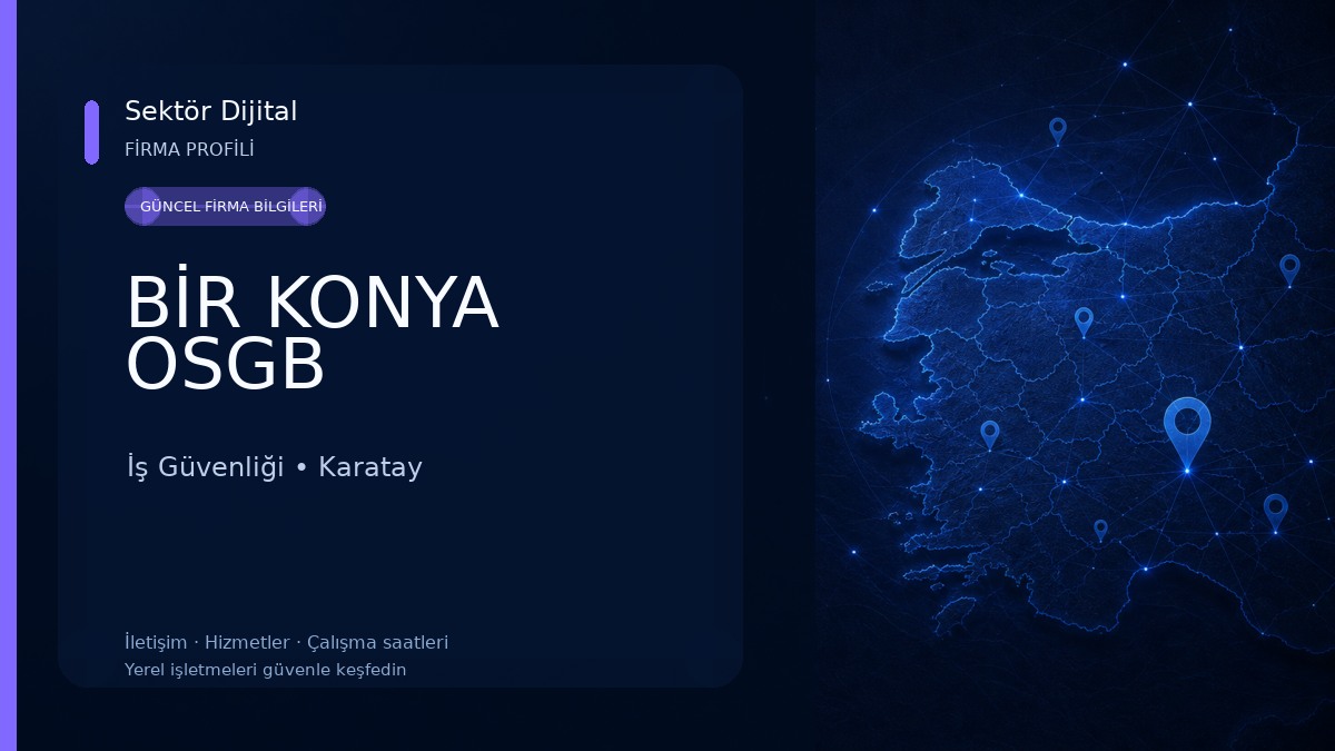 BİR KONYA OSGB İş Güvenliği