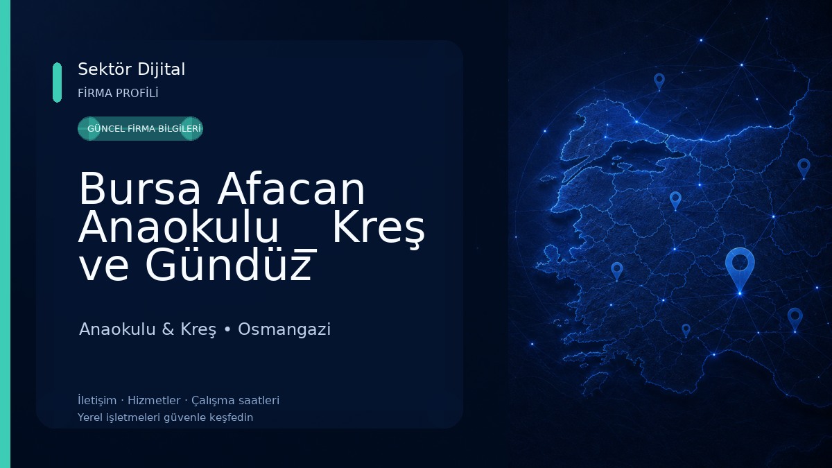 Bursa Afacan Anaokulu _ Kreş ve Gündüz Bakım Evi Anaokulu & Kreş