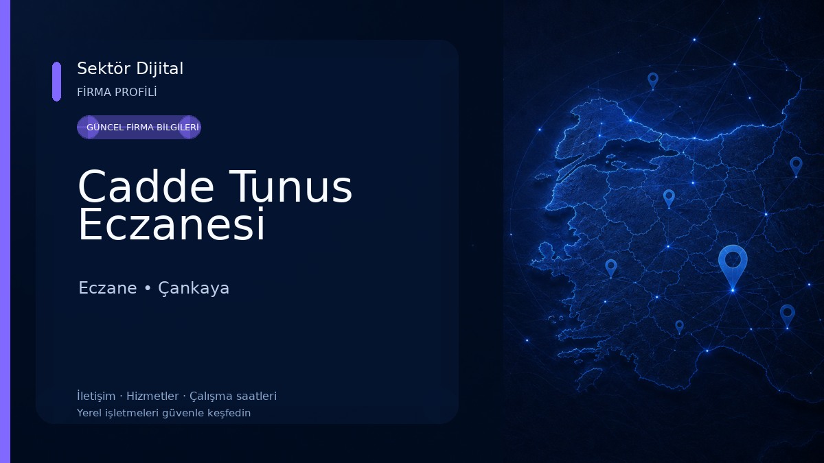 Cadde Tunus Eczanesi Eczane
