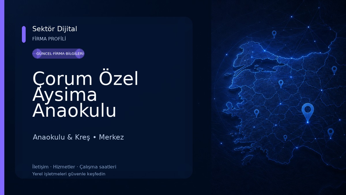 Çorum Özel Aysima Anaokulu Anaokulu & Kreş