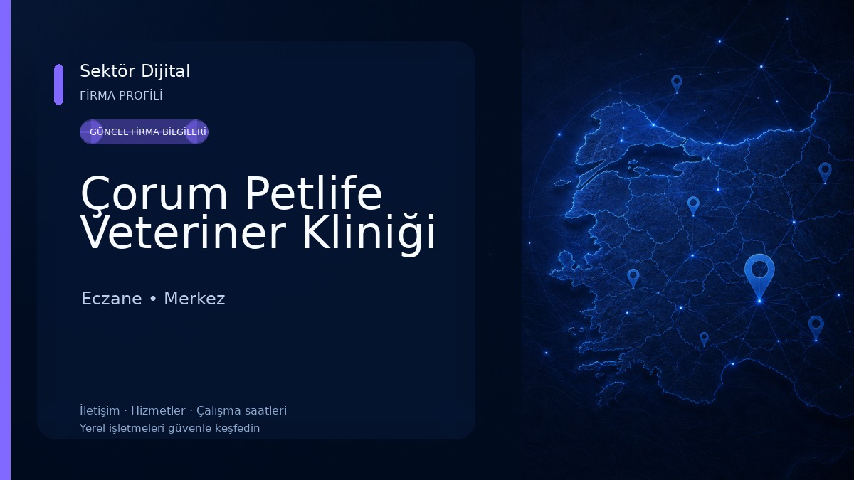 Çorum Petlife Veteriner Kliniği Eczane
