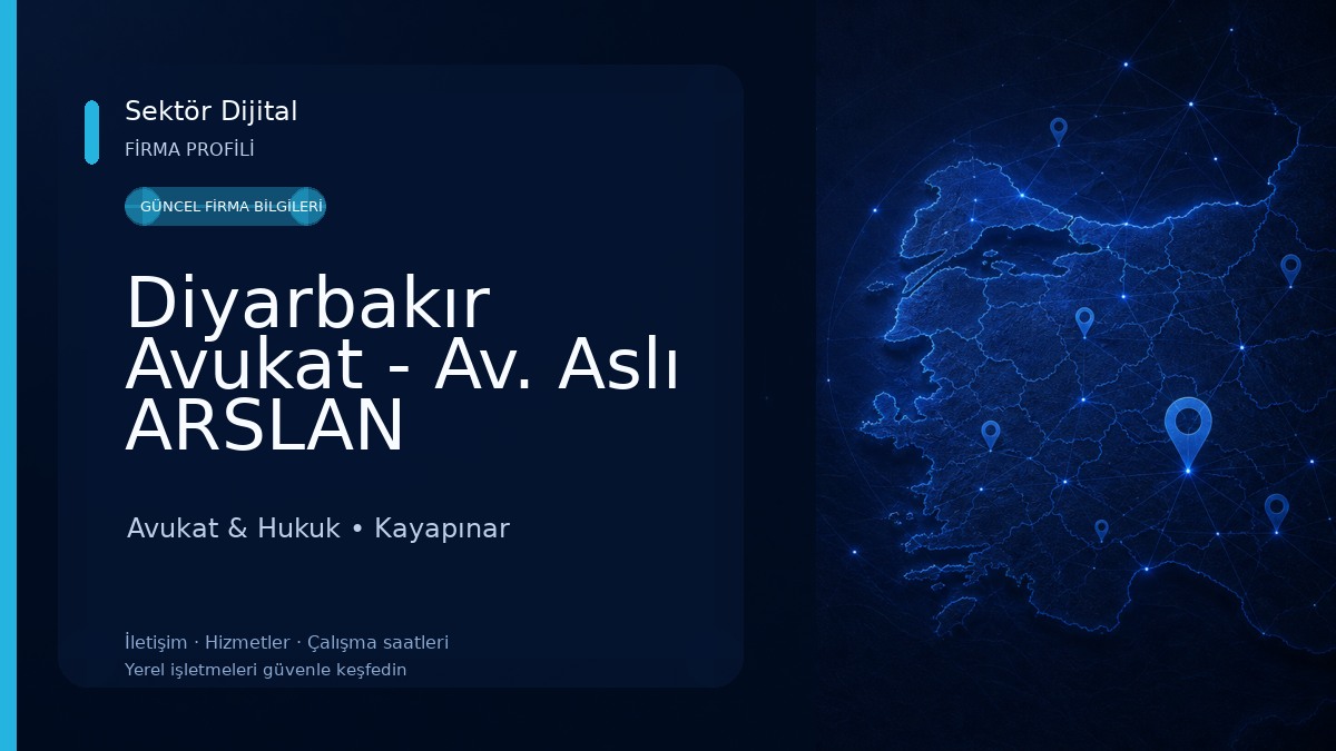 Diyarbakır Avukat - Av. Aslı ARSLAN (Boşanma Avukatı, Ceza Avukatı, İşçi Avukatı, İcra Avukatı, Şirket Avukatı) Avukat & Hukuk