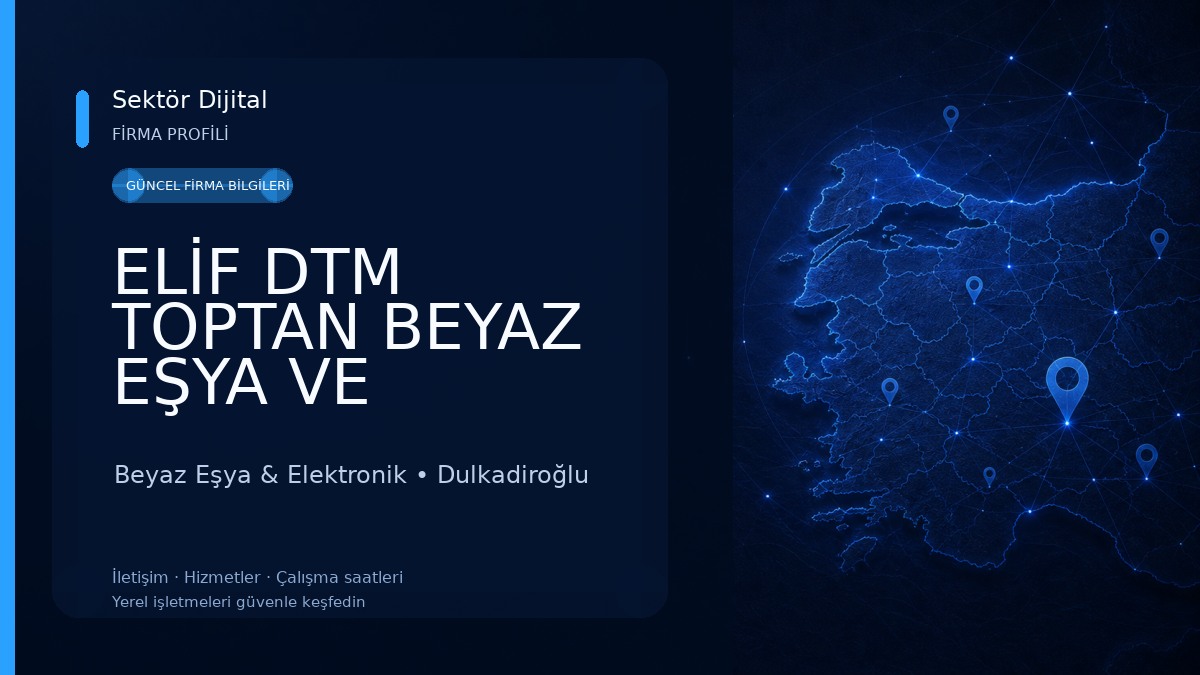 ELİF DTM TOPTAN BEYAZ EŞYA VE ELEKTRİKLİ EV ALETLERİ Beyaz Eşya & Elektronik