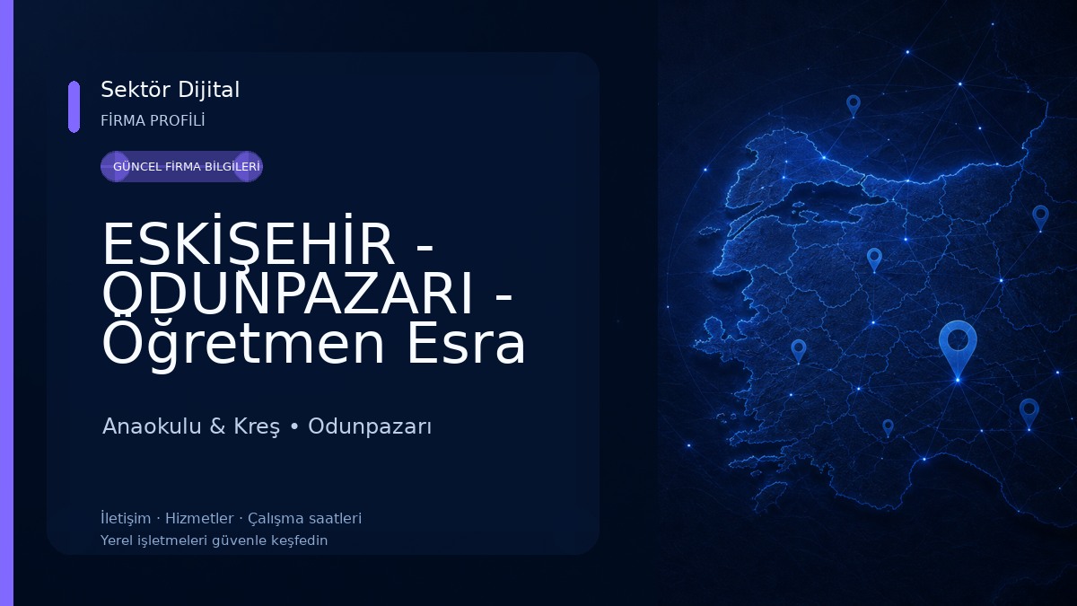 ESKİŞEHİR - ODUNPAZARI - Öğretmen Esra Akkaya Anaokulu