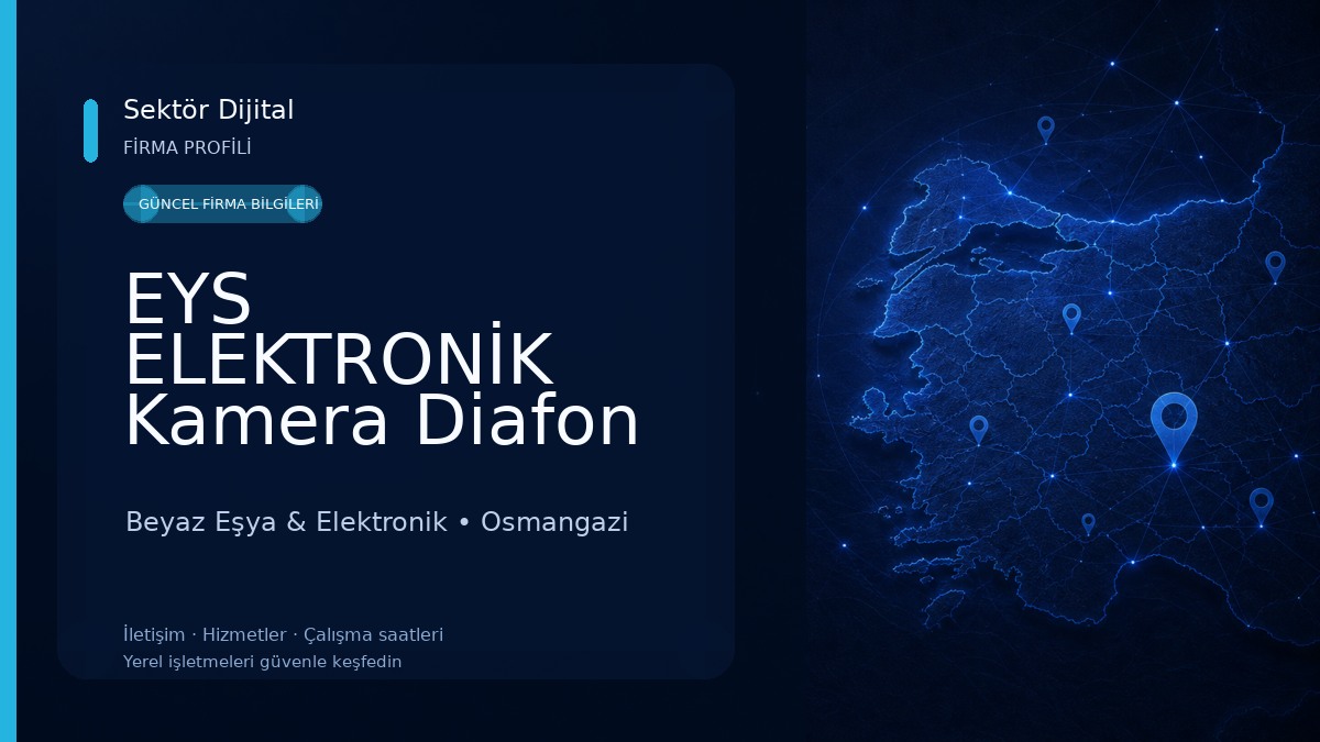 EYS ELEKTRONİK Kamera Diafon ve Alarm Sistemleri Beyaz Eşya & Elektronik