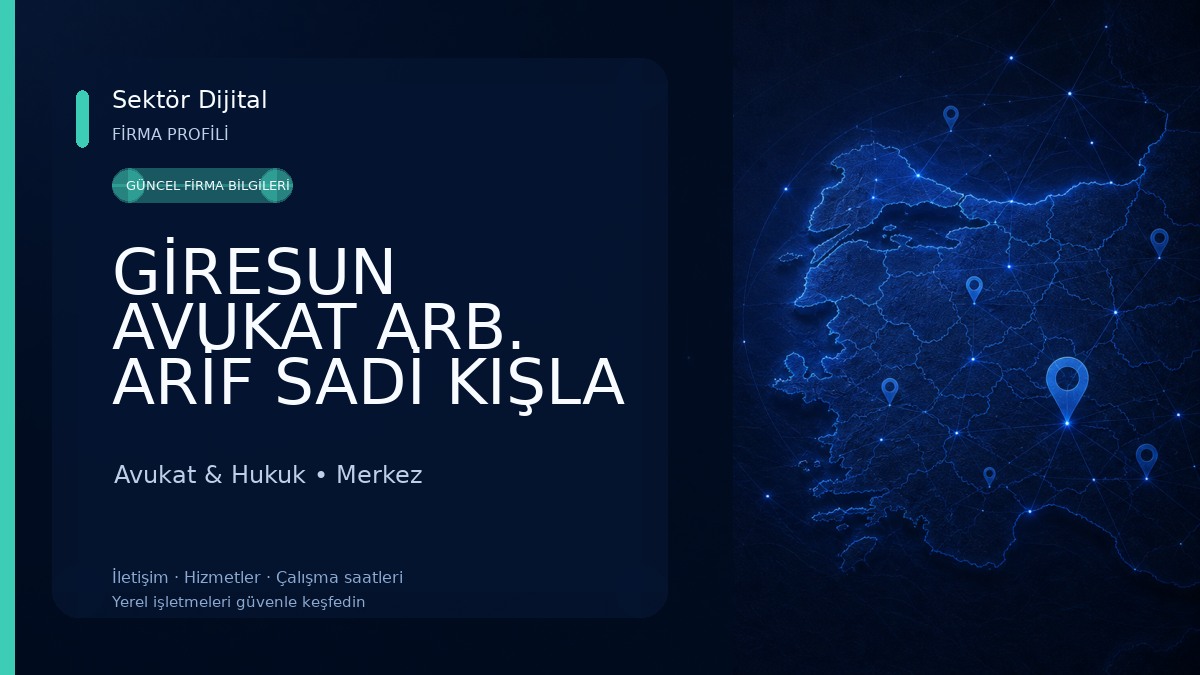 GİRESUN AVUKAT ARB. ARİF SADİ KIŞLA & ARB. AV TUĞBA GÜLLÜ KIŞLA [MİRAS-GAYRİMENKUL - İŞÇİLİK-TRAFİK | İŞ KAZASI - BOŞANMA] Avukat & Hukuk