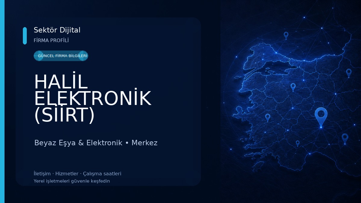 HALİL ELEKTRONİK (SİİRT) Beyaz Eşya & Elektronik