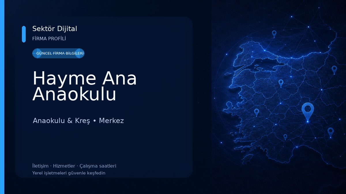 Hayme Ana Anaokulu Anaokulu & Kreş