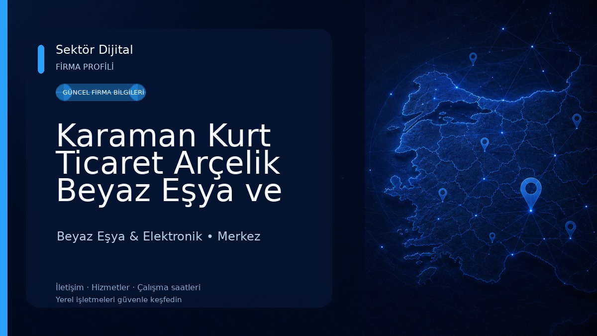 Karaman Kurt Ticaret Arçelik Beyaz Eşya ve Elektrikli Ev Aletleri Beyaz Eşya & Elektronik