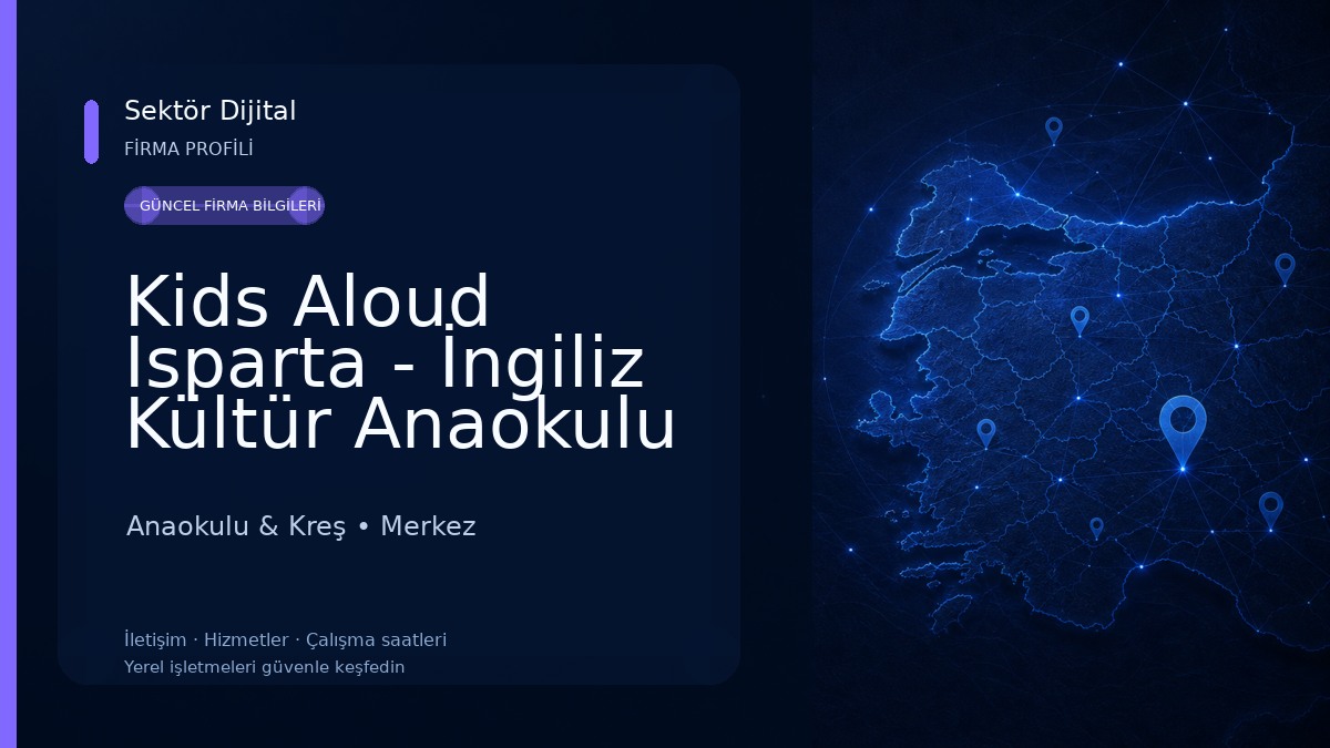 Kids Aloud Isparta - İngiliz Kültür Anaokulu Anaokulu & Kreş
