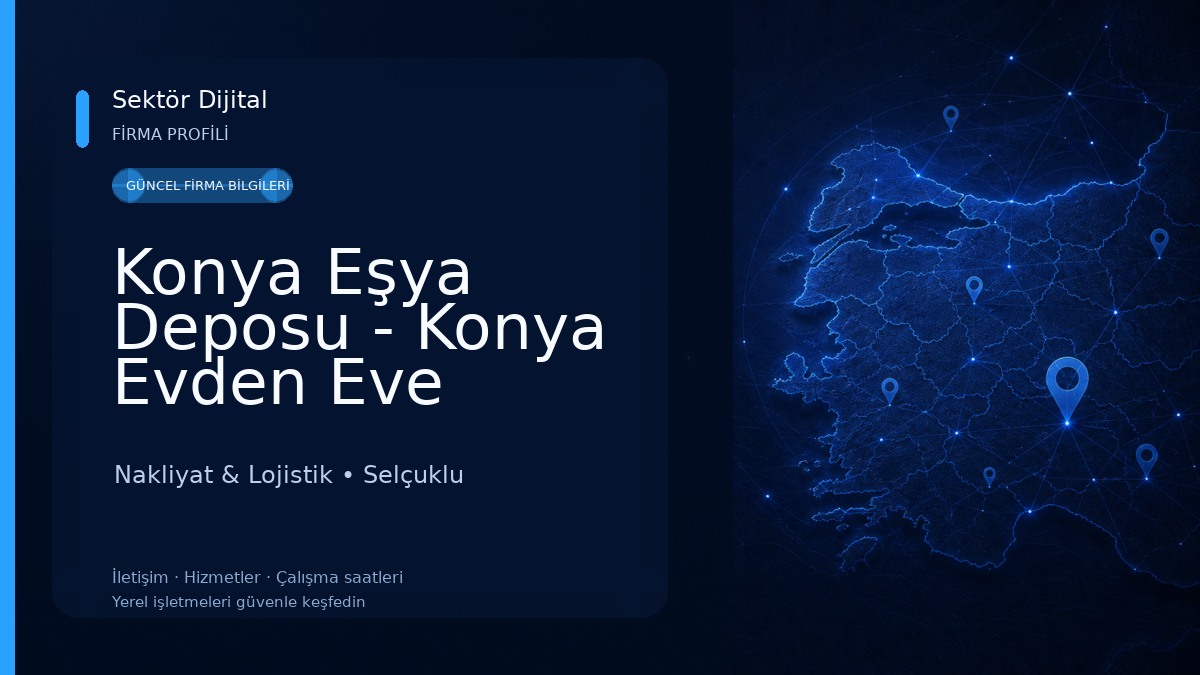 Konya Eşya Deposu - Konya Evden Eve Nakliyat ARTI 