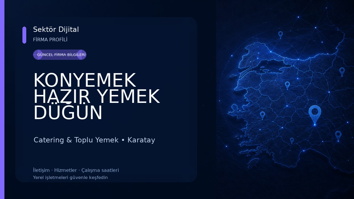 KONYEMEK HAZIR YEMEK DÜĞÜN ORGANİZASYONU Catering & Toplu Yemek