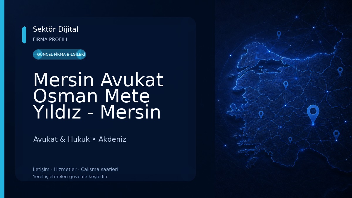 Mersin Avukat Osman Mete Yıldız - Mersin Arabulucu Avukat & Hukuk