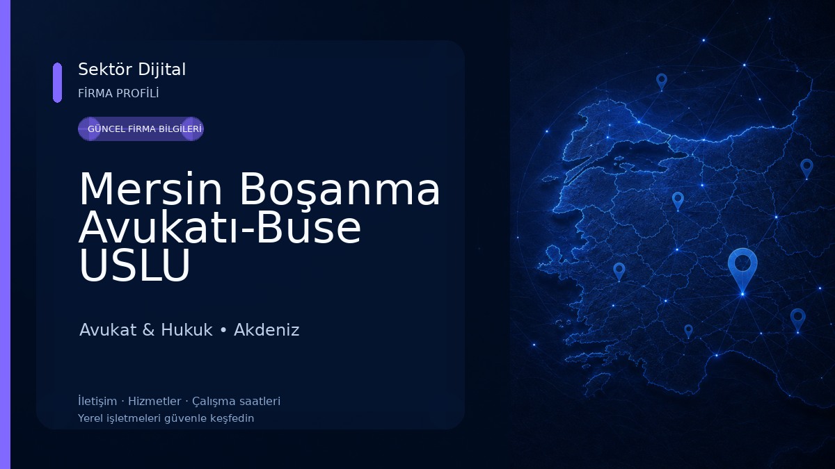 Mersin Boşanma Avukatı-Buse USLU ARSLANER- Mersin İcra Avukatı-Nafaka Avukatı-Tazminat Avukatı-Deport Avukatı- Avukat & Hukuk