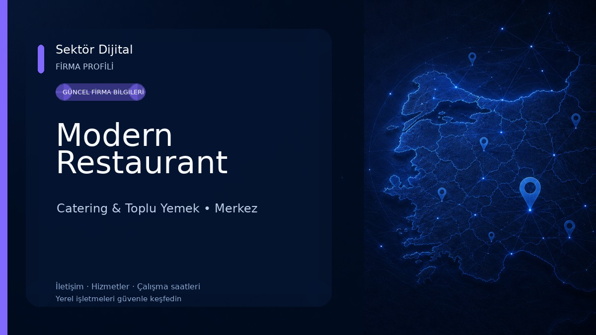 Modern Restaurant Catering & Toplu Yemek