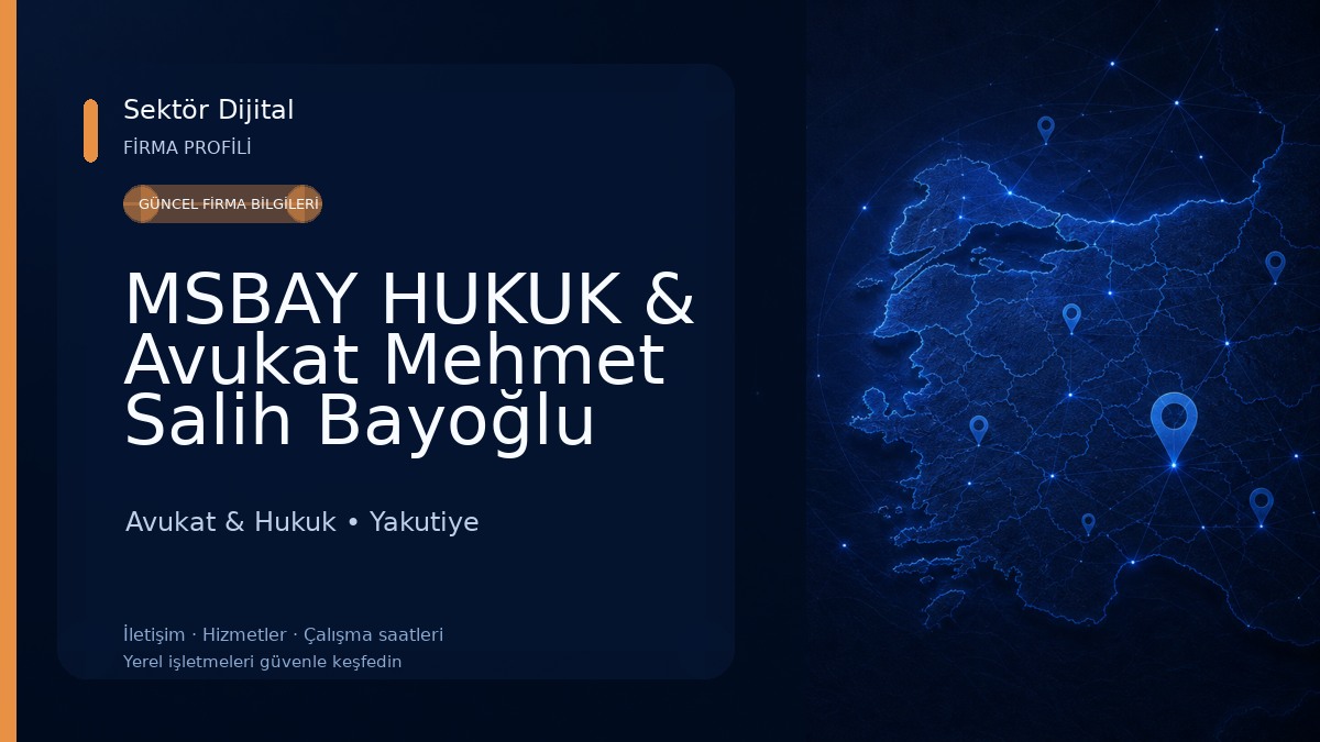 MSBAY HUKUK & Avukat Mehmet Salih Bayoğlu Avukat & Hukuk