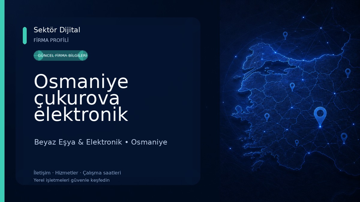 Osmaniye çukurova elektronik televizyon ve çanak anten tamircisi Beyaz Eşya & Elektronik