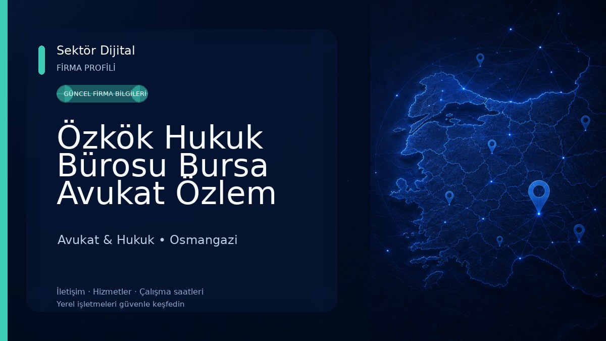 Özkök Hukuk Bürosu Bursa Avukat Özlem Zennup ÖZKÖK Avukat & Hukuk