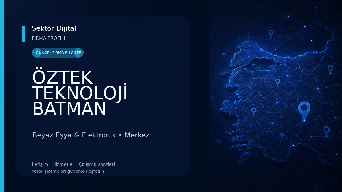 ÖZTEK TEKNOLOJİ BATMAN Beyaz Eşya & Elektronik