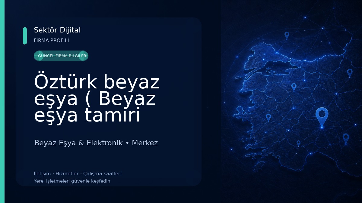 Öztürk beyaz eşya ( Beyaz eşya tamiri tokat) 