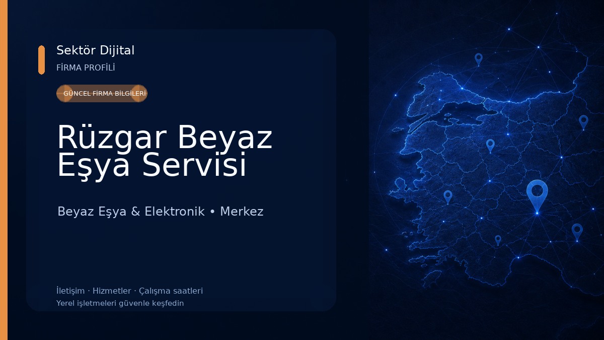 Rüzgar Beyaz Eşya Servisi Beyaz Eşya & Elektronik