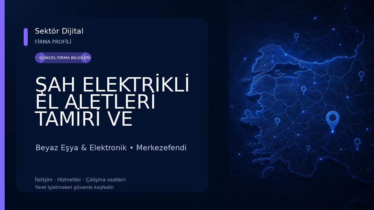 ŞAH ELEKTRİKLİ EL ALETLERİ TAMİRİ VE KLİMA BEYAZ ESYA TEKNİK SERVİS Beyaz Eşya & Elektronik