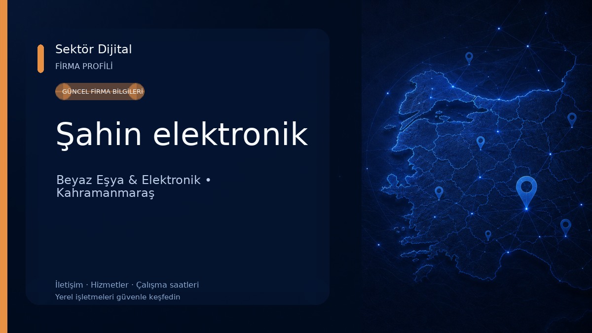 Şahin elektronik Beyaz Eşya & Elektronik