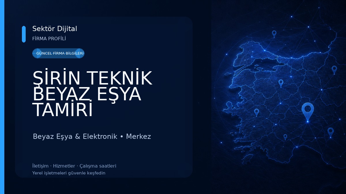 ŞİRİN TEKNİK BEYAZ EŞYA TAMİRİ KIRŞEHİR Beyaz Eşya & Elektronik