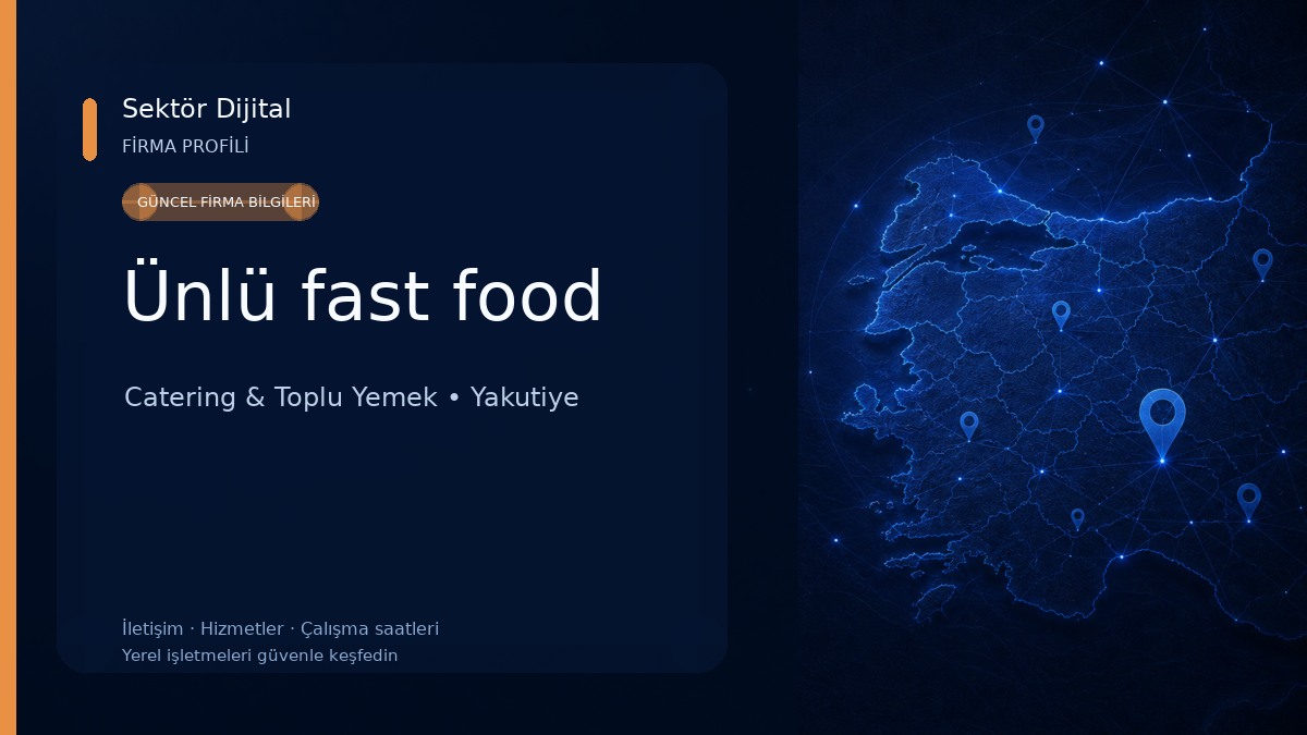 Ünlü fast food Catering & Toplu Yemek