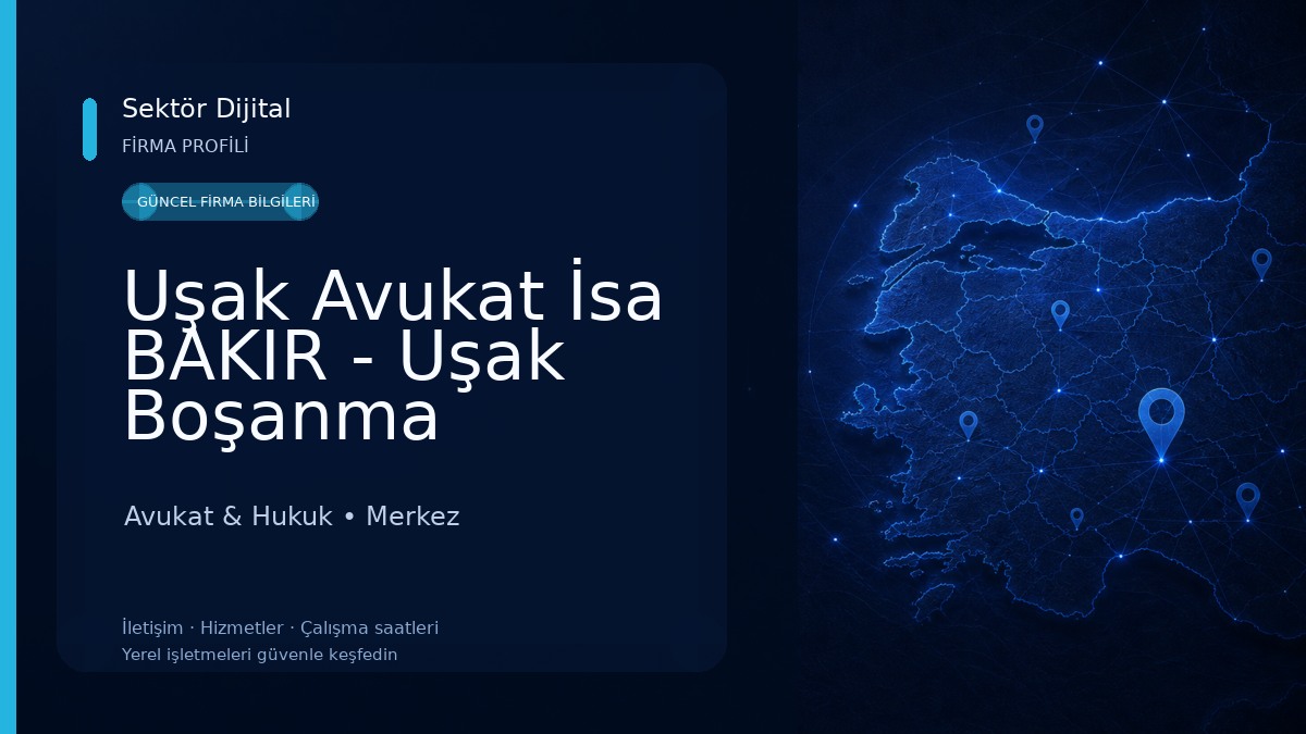 Uşak Avukat İsa BAKIR - Uşak Boşanma Avukatı,Ceza Avukatı,Kira Avukatı,İş Avukatı,İcra Avukatı, 