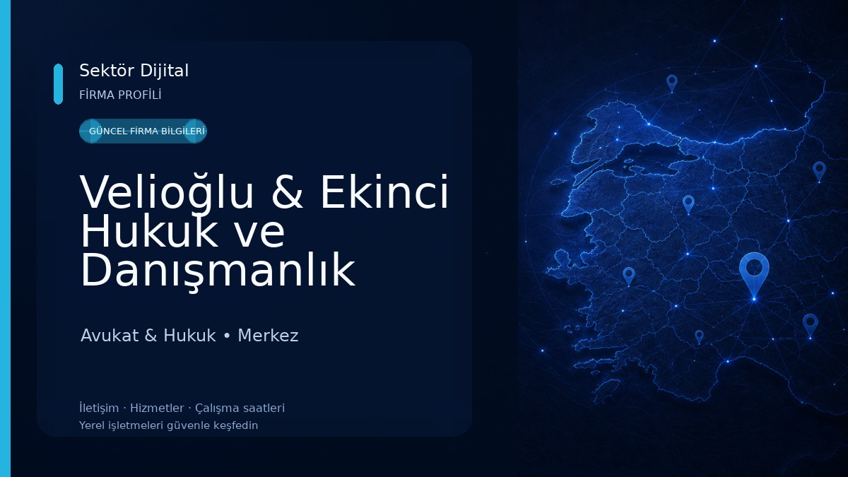 Velioğlu & Ekinci Hukuk ve Danışmanlık Avukat & Hukuk