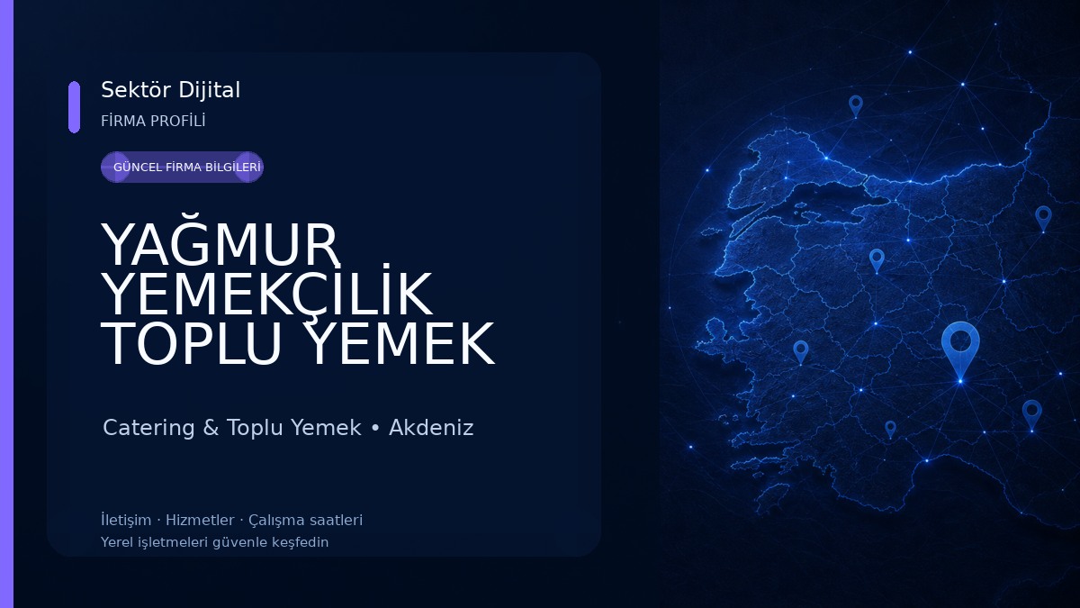 YAĞMUR YEMEKÇİLİK TOPLU YEMEK Catering & Toplu Yemek