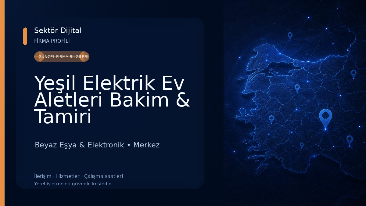 Yeşil Elektrik Ev Aletleri Bakim & Tamiri Beyaz Eşya & Elektronik